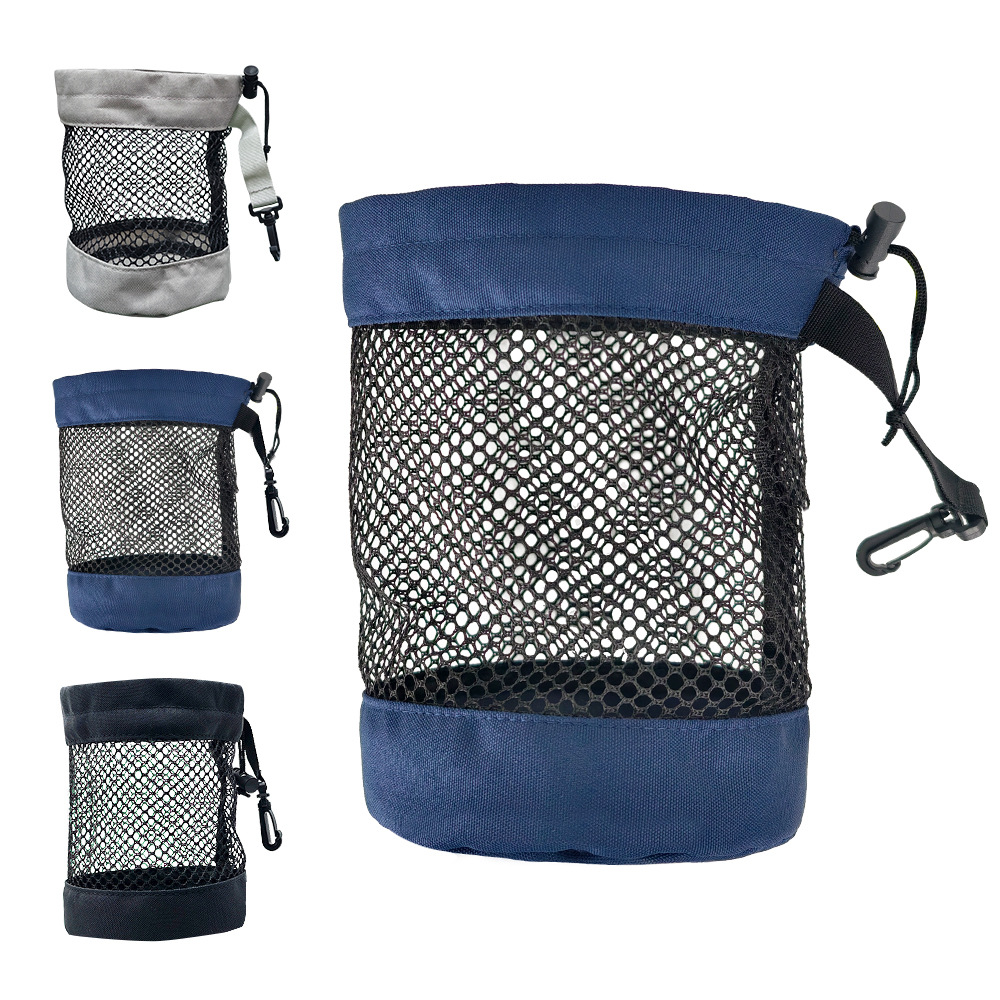 Golf Bag - ポータブル巾着ゴルフボールメッシュバッグ軽量ゴルフアクセサリー収納ポーチ屋外ゴルフキャリーオーガナイザーバッグ