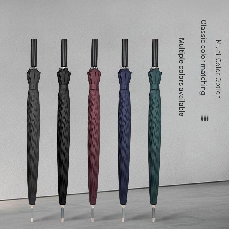 Golf Umbrella Large - ﻿ 24本骨強化ブラック接着剤大型ストレート長柄傘 雨よけ 風よけ 頑丈 メンズ