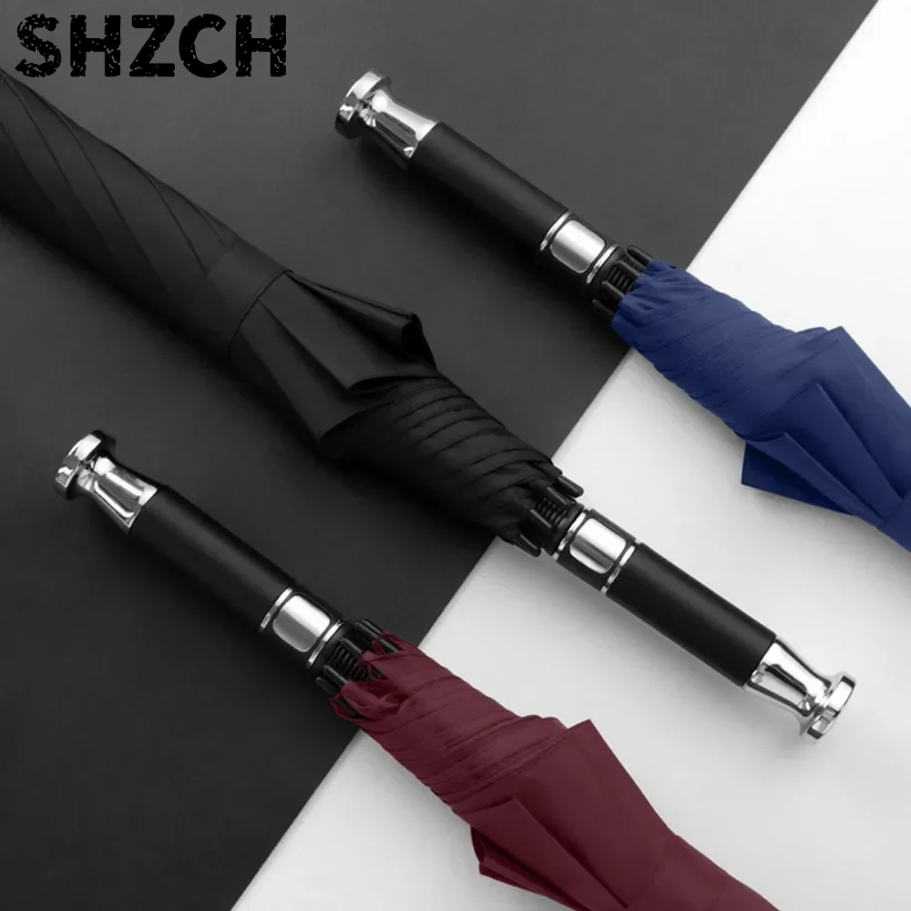 Golf Umbrella Large - 大型メンズ傘、高級ゴルフストレートポール雨傘、ロングハンドル耐久傘