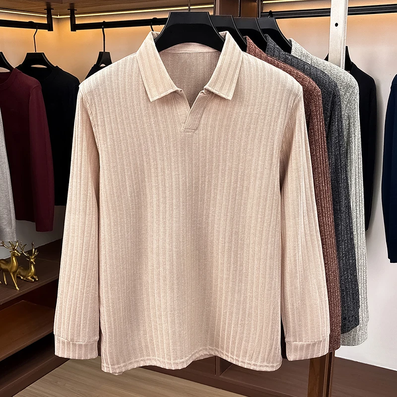 メンズ ポロカラー Vネック ニットセーター、縦方向のリブ編 - Golf Tees のレビューと価格