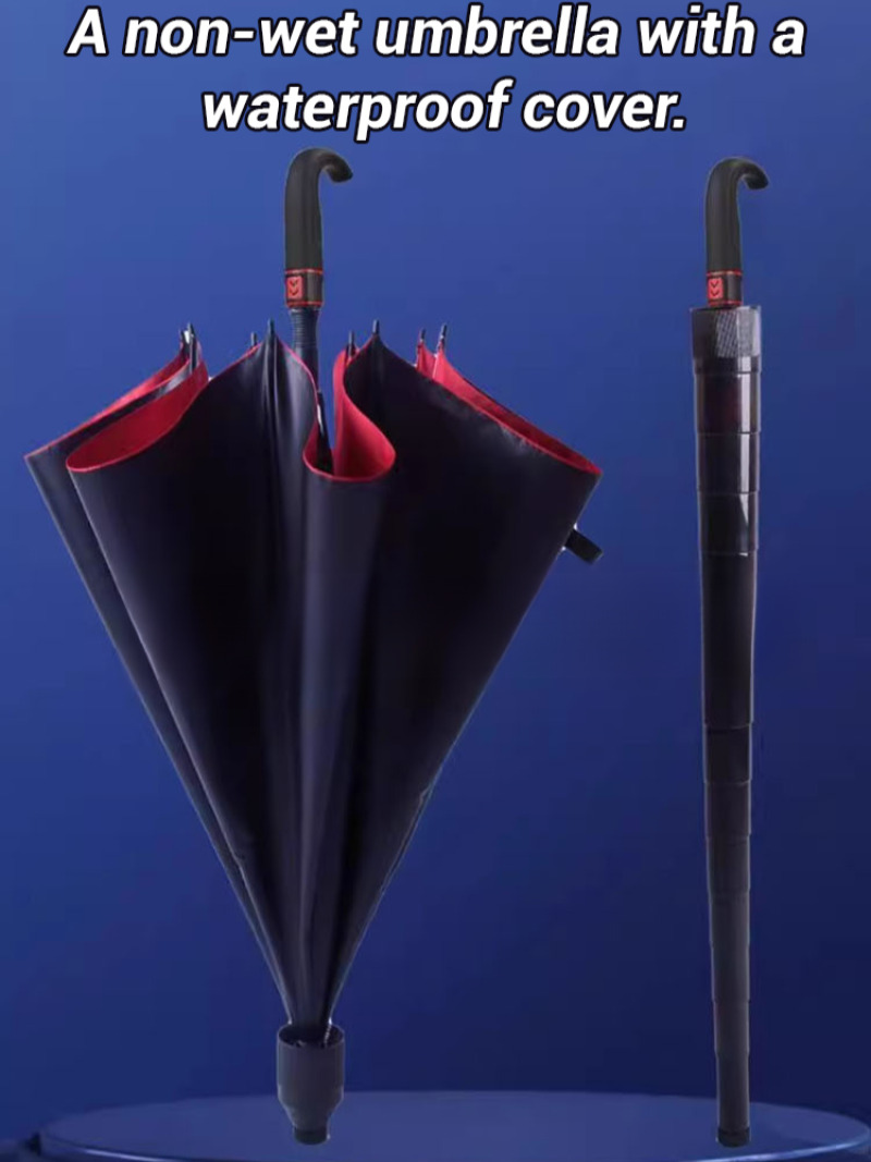 二人用特大ロングハンドル傘 – ストレートロッド 8 リブ防 - Golf Umbrella Large のレビューと価格