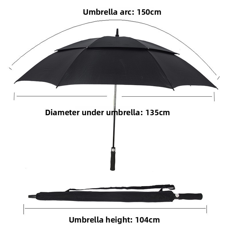 車用傘、二重構造ゴルフ傘、三重構造補強、特大屋外防風傘 - Golf Umbrella のレビューと価格